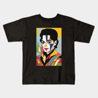 Portrait of King of Pop Kids T-Shirt